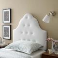 Sovereign Vinyl Headboard by Modway Upholstered in Gray/White | 64.5 H x 39 W x 4 D in | Wayfair MOD-5169-WHI