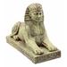 World Menagerie Villebois Ancient Egyptian Guardian Sphinx Figurine Resin in Brown/White | 3.25 H x 4.25 W x 1.75 D in | Wayfair