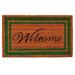 Charlton Home® Stender Border Welcome Non-Slip Outdoor Door Mat Coir in White | Rectangle 2' x 3' | Wayfair B490BB6245F34C81A2D476A263F73D2E