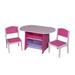 Zoomie Kids Grovetown Kids 5 Piece Oval Furniture Set Wood in Pink | 19 H x 31.5 W in | Wayfair ZMIE6150 43955380