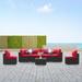 Longshore Tides Annalynn Patio Furniture on Clearance 7 Piece Rattan Sectional Seating Group w/ Cushions Synthetic Wicker/All | Wayfair