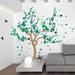 August Grove® Japanese Cherry Tree Wall Decal Vinyl in Green/Blue/Brown | 38 H x 59 W in | Wayfair 8F646C27424A415D9D585CD2362E18AB