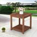 Millwood Pines Mcgowan Solid Wood End Table w/ Storage Wood in Brown | 17.72 H x 17.72 W x 17.72 D in | Wayfair 9EACADD1528940CA97EE030427075D00