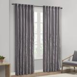 August Grove® Gladeview Embroidered Branch Rod Pocket Single Curtain Panel Polyester in Gray | 95 H in | Wayfair 55B1FA3134AB42FDAB0D1A8BF202740A