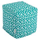 Ivy Bronx Nerys Outdoor Ottoman w/ Cushion, Polyester in Blue | 17 H x 17 W x 17 D in | Wayfair CEE9476F8219429FA86A308833ED7398