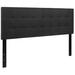 Charlton Home® Ciriaca Quilted Tufted Headboard Upholstered/Metal/Polyester in Black | 54.25 H x 61.5 W x 2.5 D in | Wayfair