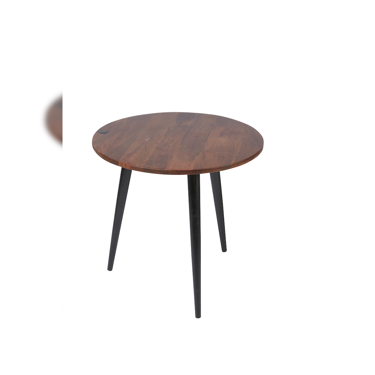 SIT Möbel Beistelltisch Tom Tailor | Platte Mangoholz natur | Beine Holz, schwarz | B 50 x T 50 x H 50 cm | 12845-01 | Serie TOM TAILOR Image
