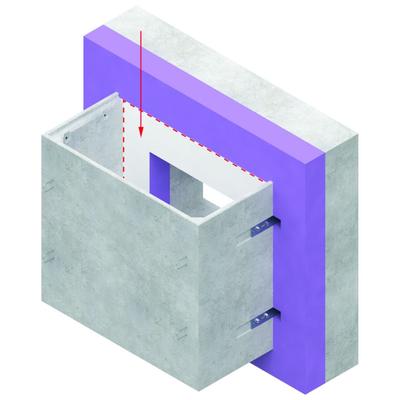 ACO Rückwand PVC Weiß für Betonlichtschacht, 1270x1000 mm