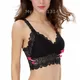 Soutien-Gorge Sexy en Dentelle pour Femme Bustier Crop Noir Blouse Courte Glalicou Précieux