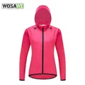 WOSAWE – veste de cyclisme à capuche pour femmes manteau coupe-vent hydrofuge pour vélo veste de