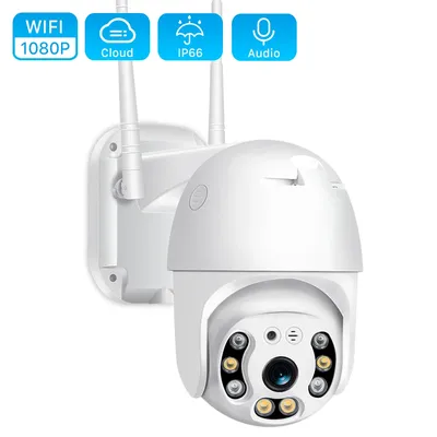 Caméra de surveillance extérieure PTZ IP WiFi HD 5MP/1080p dispositif de sécurité domestique sans
