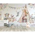 Beibehang-Papier peint 3D personnalisé beau original forêt animal fond de chambre d'enfant