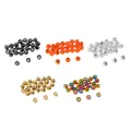 Perles de cravate à la mouche en tungstène 25 pièces accessoires de pêche de 2.4mm 3.3mm 4mm