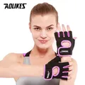 AOLIKES-Gants de sport demi-doigt pour homme et femme entraînement au poignet fitness gym