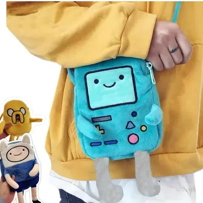 Finn & Jake Game Anime Figure Crossbody Bag Swag Rap Plush Coin Phone Bags Adventure Robert