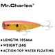 Mr.Charles-Leurre flottant Popper avec yeux 3D appât Élde type crankbait matériel de pêche 105mm