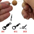 Anneaux flexibles pour pêche à la carpe 20 pièces changement rapide UK 8 11 20 Micro crochet