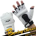 GOBYGO – Gants de Boxe en Cuir PU pour Enfants et Hommes Demi-doigt Mitaines MMA de Combat de