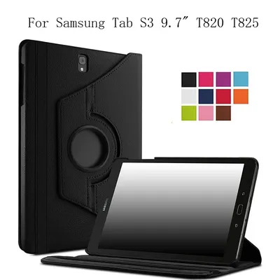 Pour Samsung Galaxy Tab S3 9.7 SM-T820 SM-T825 T829 Tablet Case 360 Rotation Pliant Stand prompt ket