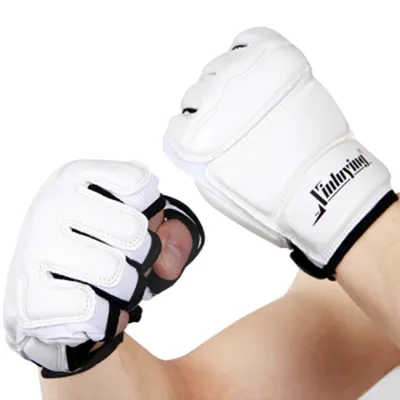Gants de boxe demi-doigt pour adultes/enfants entraînement de sac de sable/gants Sanda/karaté/Muay