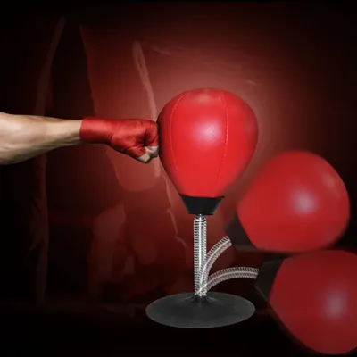ALBREDA – Punching Ball sac de boxe pour bureau bonne qualité en cuir PU balle rapide entraînement