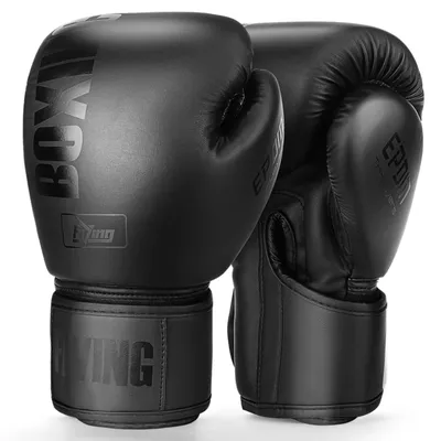 FIVING – gants De boxe en cuir PU 10 12 14oz Muay Thai Guantes De Boxeo Free Fight MMA sac De