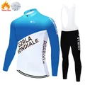 AG2R-Maillot de cyclisme à manches longues Thermal Smile pour hommes tenue de vélo extérieur