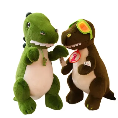 Jouets en peluche dinosaure vert Kawaii poupées créatives mignonnes oreiller super doux cadeaux