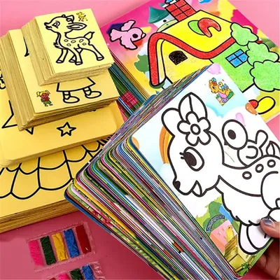 Peinture de sable colorée et créative pour enfants jouets Montessori cadeaux pour enfants