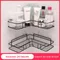 Salle de bain cuisine poinçon cadre d'angle étagère de douche en fer forgé shampooing support de rangement avec ventouse accessoires de salle de bain