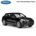 WELLY-Modèle réduit de voiture Porsche Macan Turbo SUV en alliage métallique moulé sous pression