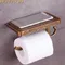 Porte-papier hygiénique en laiton Antique, support Mobile de salle de bains, porte-rouleau de papier de toilette, support de rangement de salle de bains, accessoire YT-1492