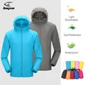 LNGXO Veste de randonnée imperméable unisexe Homme Femme Camping Pêche Voyage Course à Pied