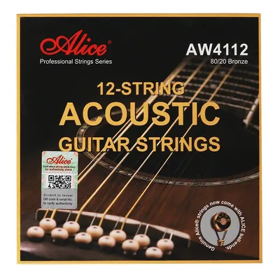 Alice AW4112 AW4212 cordes de guitare acoustique 12 cordes Bronze revêtement antirouille