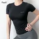 Peeli t-shirt de Yoga pour femmes haut de Sport sans couture vêtements de Fitness chemise de Yoga