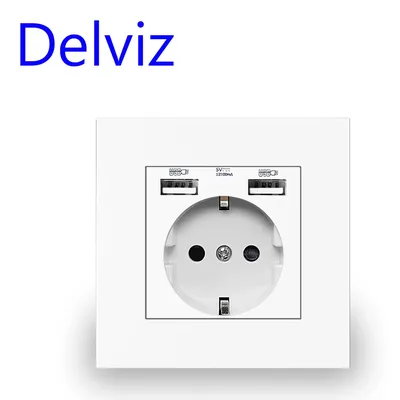 Delviz – Prise de courant USB murale pour la chambre à coucher ca 110V-250V Beaucoup de nouveaux