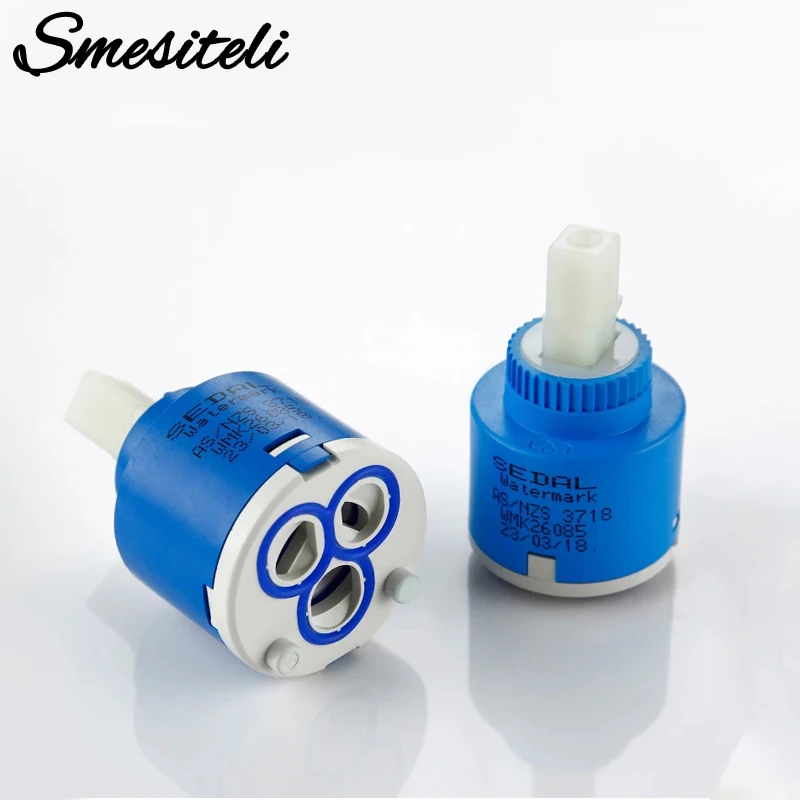 Smesiteli cartouches de robinet en céramique 40/35/25mm mélangeur de cartouche à faible couple accessoires de robinet broche Base plate Rotation libre