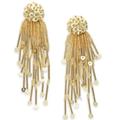 Kate Spade Jewelry | Kate Spade Gold-Tone Sequin & Bead Tassel Earrings | Color: Gold | Size: Os