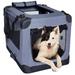 3 Door Dog Soft Crate Kennel for Pet Indoor Home & Outdoor Use, 36" L X 25" W X 25" H, Large, Blue