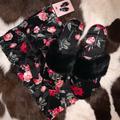 Victoria's Secret Shoes | Faux Fur Slippers | Color: Black/Pink | Size: Various