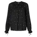 Monsoon Ladies Heart Embroidery Top Womens Size Large - Black Top