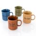 Gibson Home Thoughtful Morning 4 Piece Coffee Mug Set Ceramic/Earthenware & Stoneware in Brown | 5 H x 4.25 W in | Wayfair 950114303M