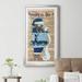 The Holiday Aisle® Naughty or Nice - Picture Frame Painting Print Paper, Solid Wood in Blue/Brown | 26.5 H x 14.5 W x 1.5 D in | Wayfair