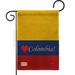 Breeze Decor Colombia of the World Nationality Impressions Decorative Vertical 2-Sided 1'5 x 1 ft. Garden Flag in Blue/Red/Yellow | Wayfair