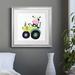Zoomie Kids Cute Farm Cow - Picture Frame Painting Print on Paper in Black/Green/Pink | 26.5 H x 26.5 W x 1.5 D in | Wayfair