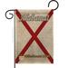 Breeze Decor Alabama Americana States Impressions Decorative Vertical 2-Sided Burlap 1'5 x 1 ft. Garden Flag in Brown/Red | 18.5 H x 13 W in | Wayfair