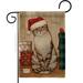 Breeze Decor Christmas Kitty 2-Sided Polyester 1'6.5" x 1'1" Garden Flag in Brown | 18.5 H x 13 W in | Wayfair BD-XM-G-114192-IP-DB-D-US18-WA