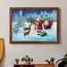 The Holiday Aisle® North Pole - Picture Frame Painting Print on Canvas Canvas, Solid Wood in Blue/Green/Red | 31 H x 44 W x 1 D in | Wayfair