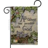 The Holiday Aisle® Pattinson All Things Are Possible w/ God Special Occasion Party & Celebration Impressions 2-Sided 18.5 x 13 in | Wayfair