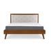 AllModern Rayford Tufted Low Profile Platform Bed Wood & /Upholstered/Polyester in Brown | 39.75 H x 62.5 W x 84.5 D in | Wayfair